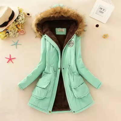 Therelle™ - Herbst-/Winterjacke mit Kapuze Stickerei und Tailliertem Schnitt