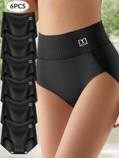 Shaplex™ – 6er-Pack Atmungsaktive und Bequeme Höschen mit Hoher Taille und Bauchstütze