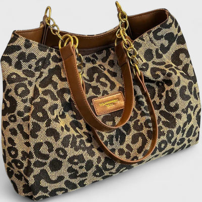 Savari™ – Einkaufstasche aus Canvas mit Leopardenmuster