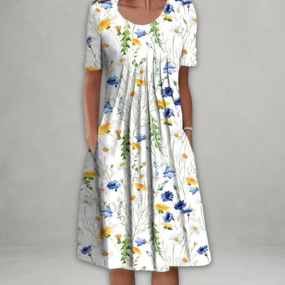 Eira™ – Elegantes Kleid mit Blumenmuster und Bauchabdeckung