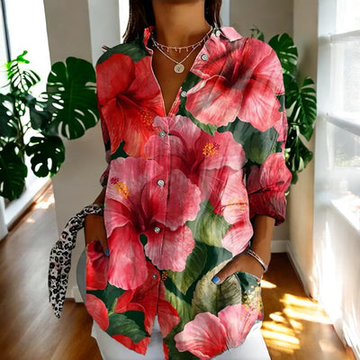 Gisela™ - Vintage Blümchen Sommerliche Alltagsbluse