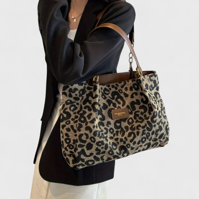 Savari™ – Einkaufstasche aus Canvas mit Leopardenmuster