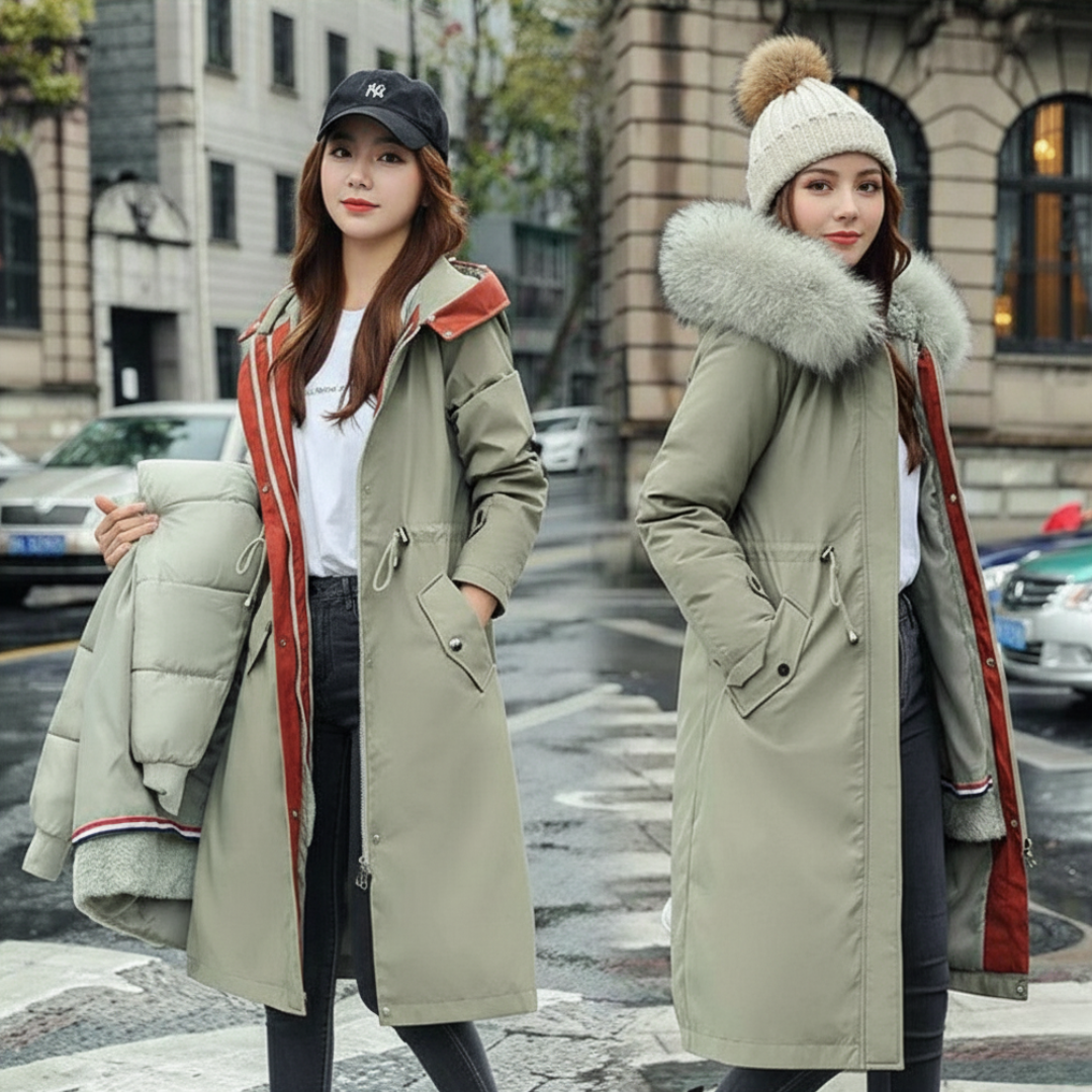 Frostra™ - Damen Winterjacke mit Kapuze und Weichem Kragen