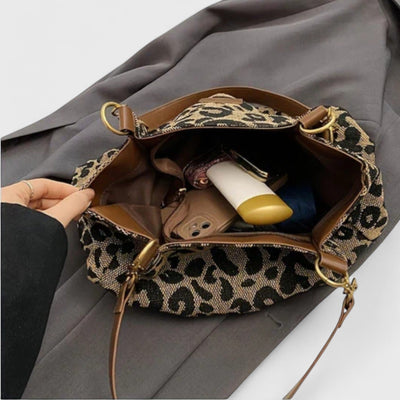 Savari™ – Einkaufstasche aus Canvas mit Leopardenmuster