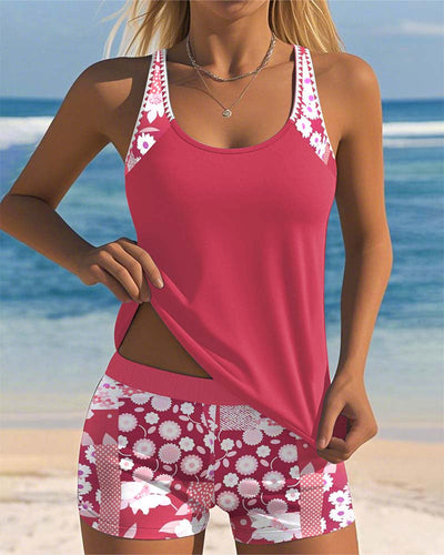 Galilea™ – Zweiteiliger Badeanzug mit bequemer Passform und blumigem Strandstil