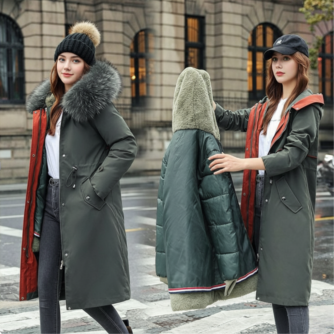 Frostra™ - Damen Winterjacke mit Kapuze und Weichem Kragen