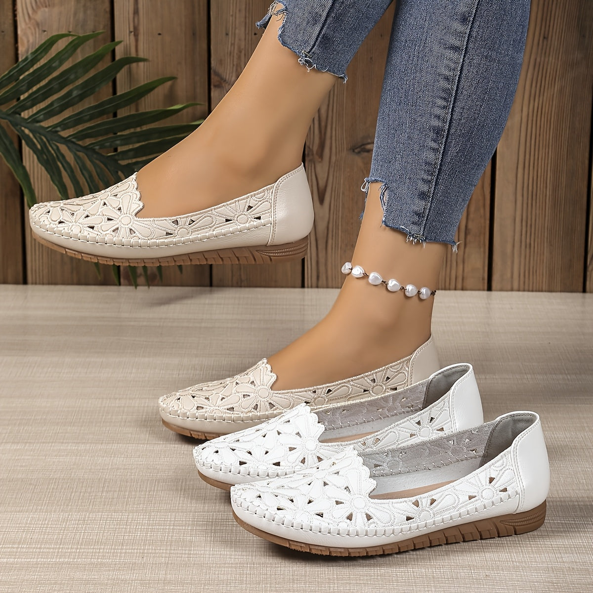 OrthoChic™ - Moderne Orthopädische Schuhe mit Stilvollem Ausgeschnittenem Muster