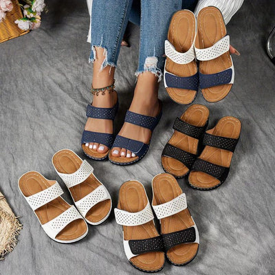 Ortholuxe™ – Atmungsaktive Orthopädische Slip-In Sandalen für Damen
