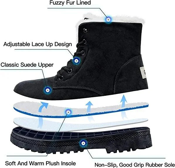 Hivara™ - Wasserdichte orthopädische Damen-Schneestiefel mit warmem Futter und rutschfester Sohle