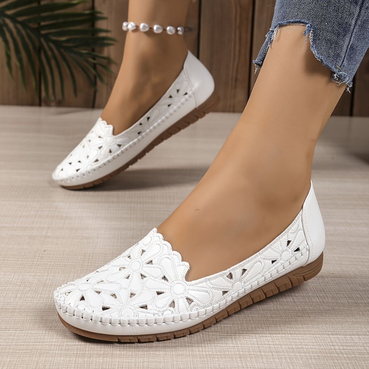 OrthoChic™ - Moderne Orthopädische Schuhe mit Stilvollem Ausgeschnittenem Muster