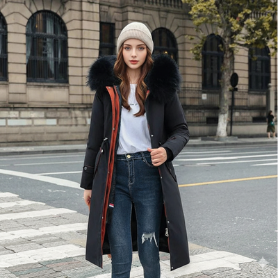 Frostra™ - Damen Winterjacke mit Kapuze und Weichem Kragen