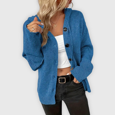 Chivana™ - Stylischer & Schicker Langarm-Hoodie mit Knopfleiste