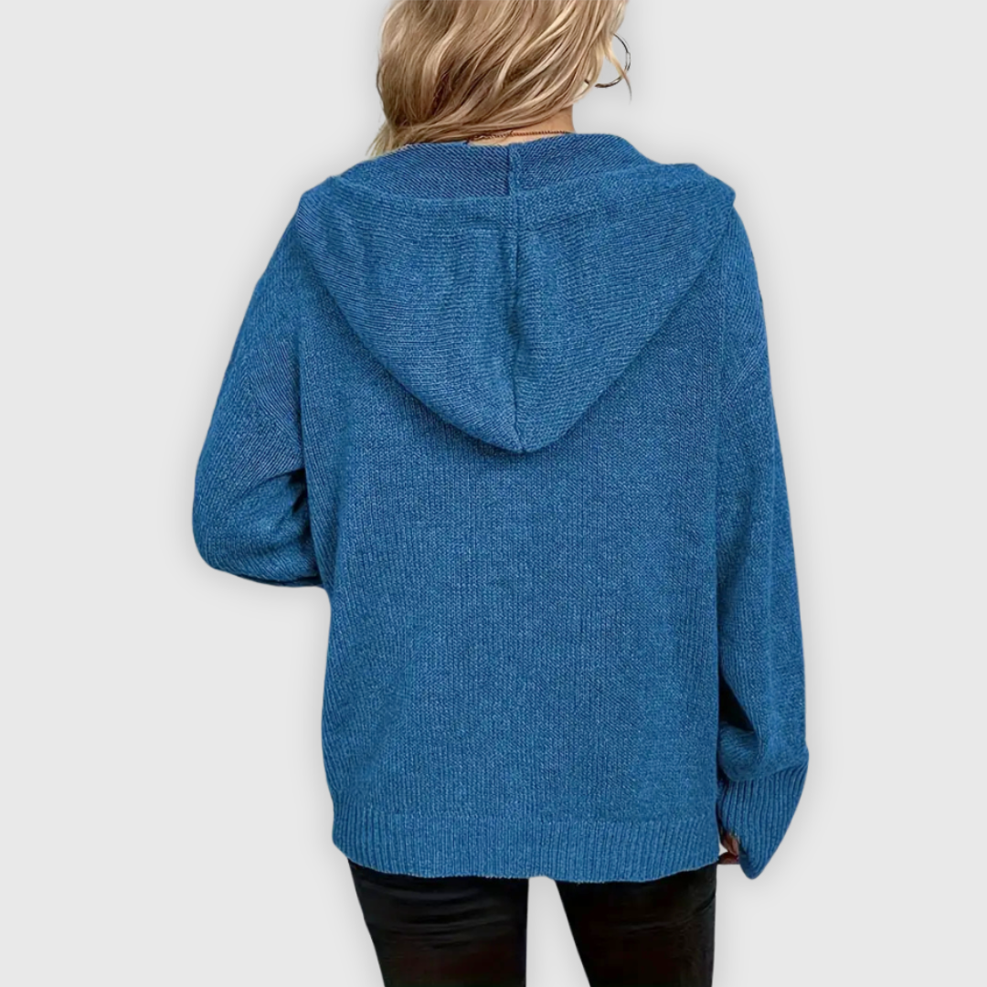 Chivana™ - Stylischer & Schicker Langarm-Hoodie mit Knopfleiste