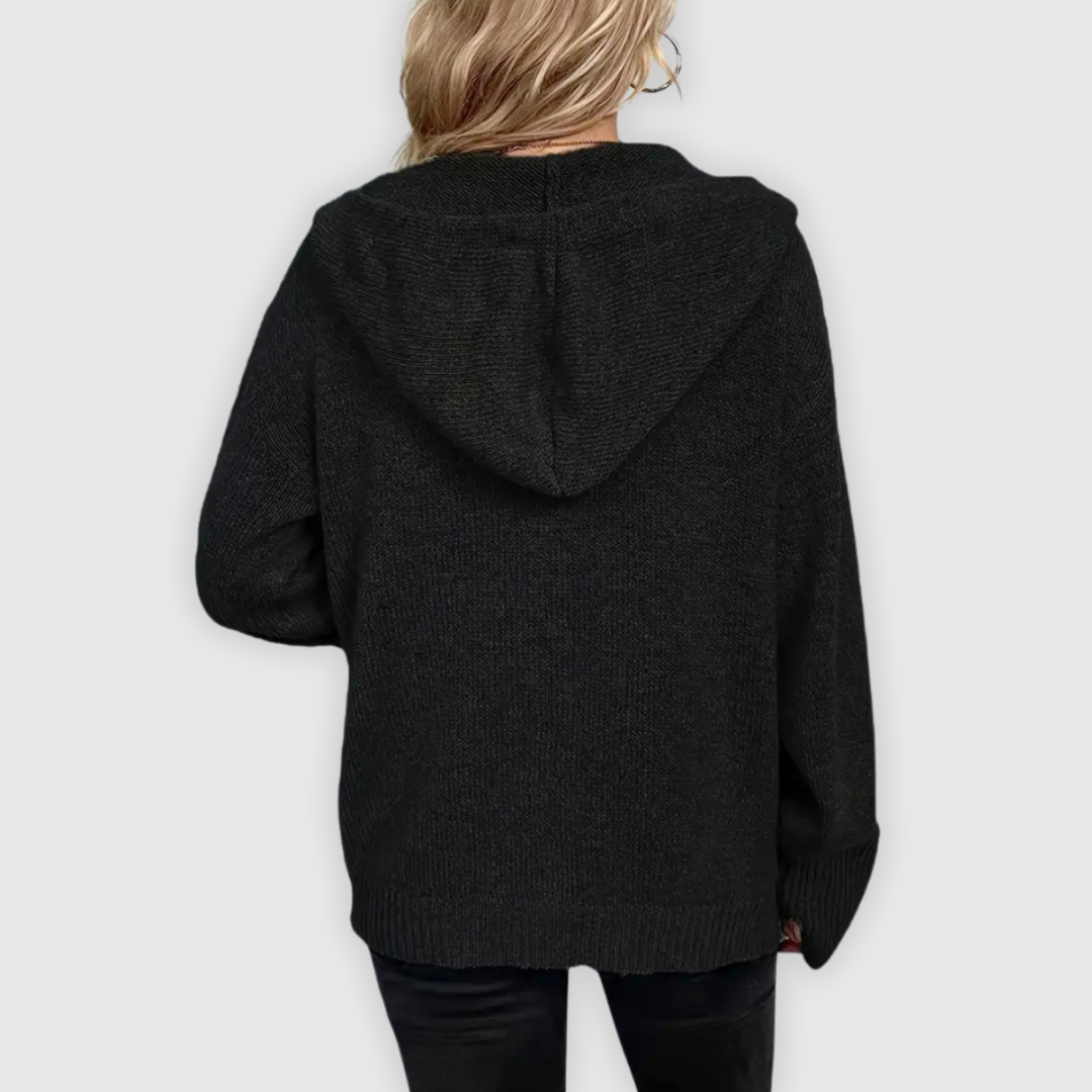 Chivana™ - Stylischer & Schicker Langarm-Hoodie mit Knopfleiste