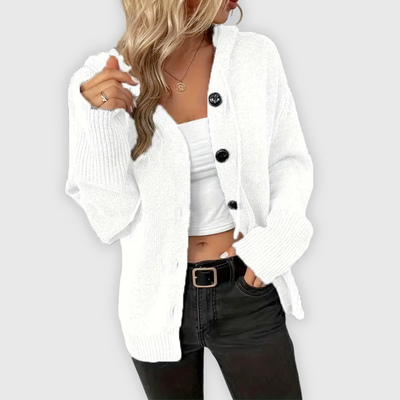 Chivana™ - Stylischer & Schicker Langarm-Hoodie mit Knopfleiste