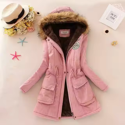 Therelle™ - Herbst-/Winterjacke mit Kapuze Stickerei und Tailliertem Schnitt