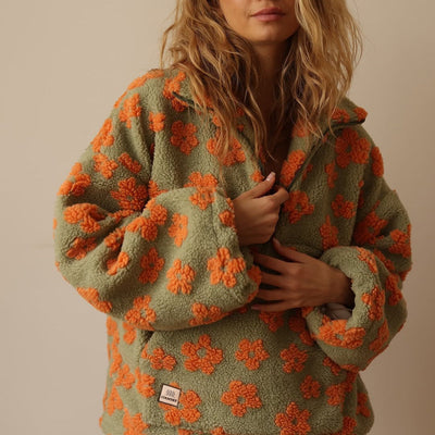 Vellina™ - Blommig Warmer Fleece-Pullover