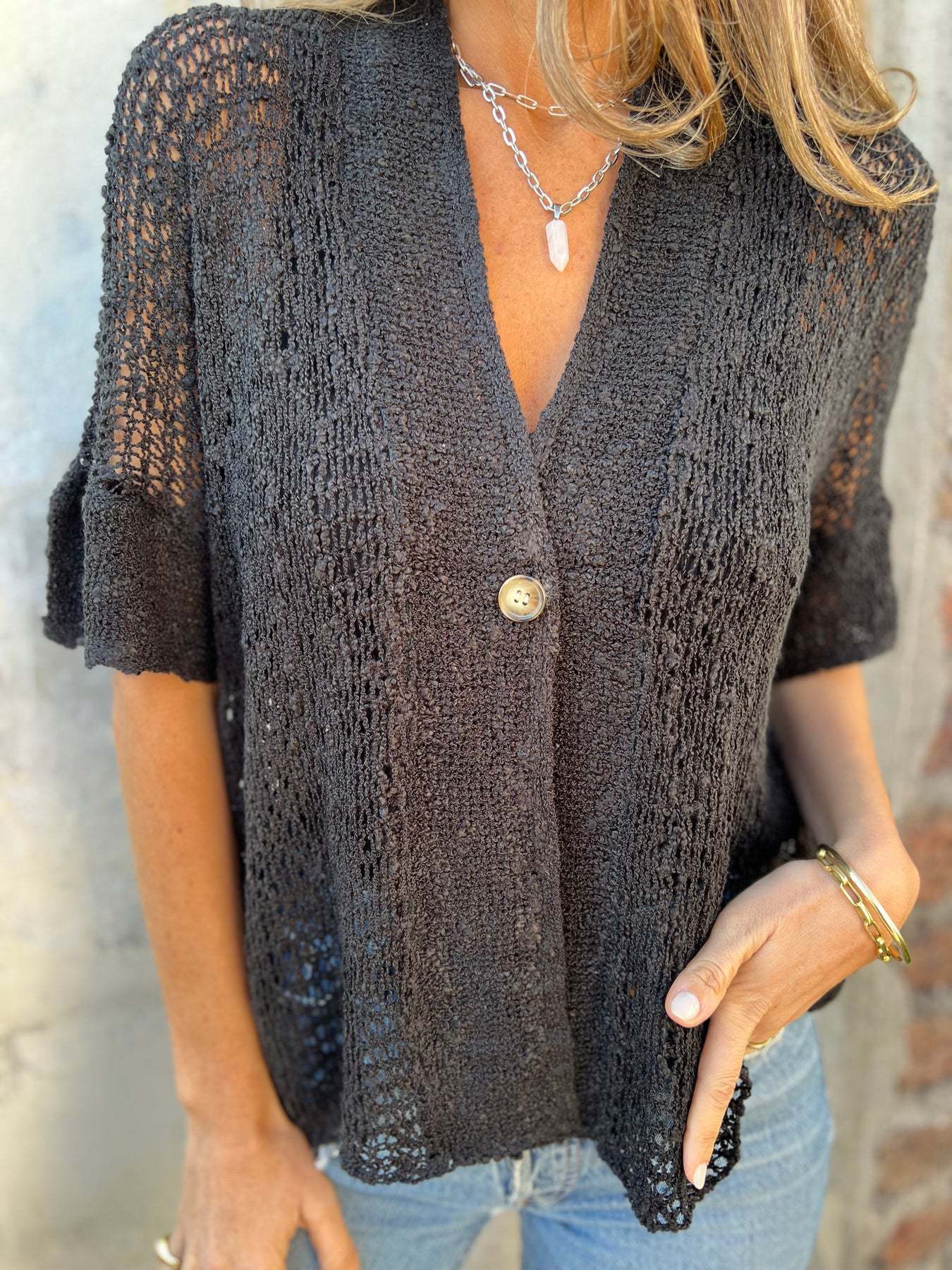 Tilda™ – Stilvolle & Luftige Strickjacke