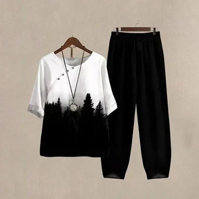 Evania™ – Elegantes und luftiges Set mit Bluse und Hose