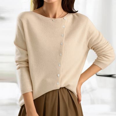 Gemütlicher Anthrazit-Cardigan mit Knöpfen – Mühelose Eleganz