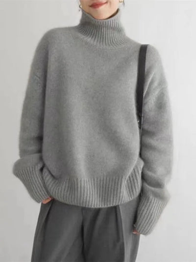 Collaria™ – Eleganter Pullover mit hohem Kragen