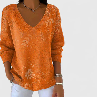 Mirele™ - Leichter und Stilvoller Pullover mit Blattmuster