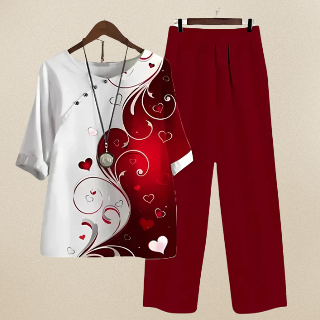 Evania™ – Elegantes und luftiges Set mit Bluse und Hose