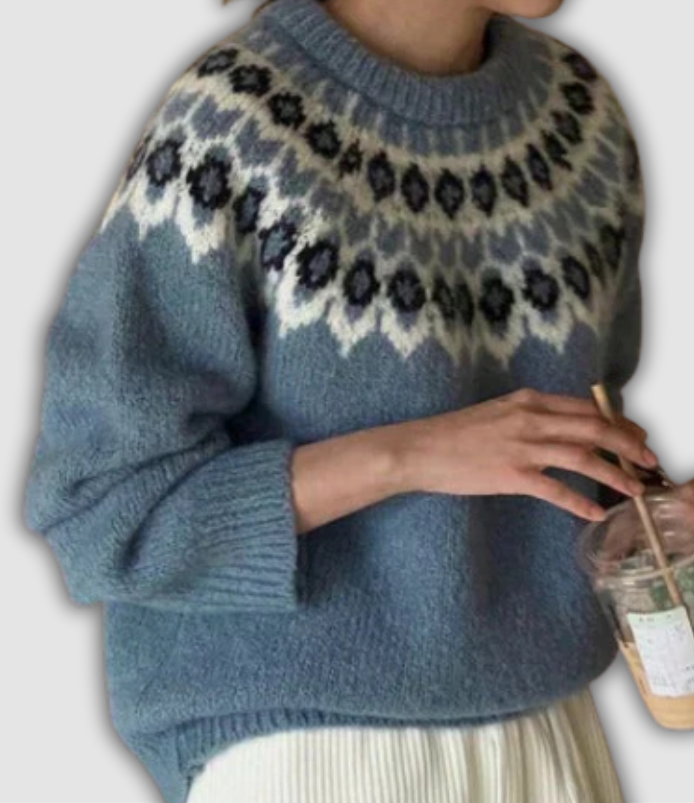 Fenja™ - Stilvoller Jacquard Pullover