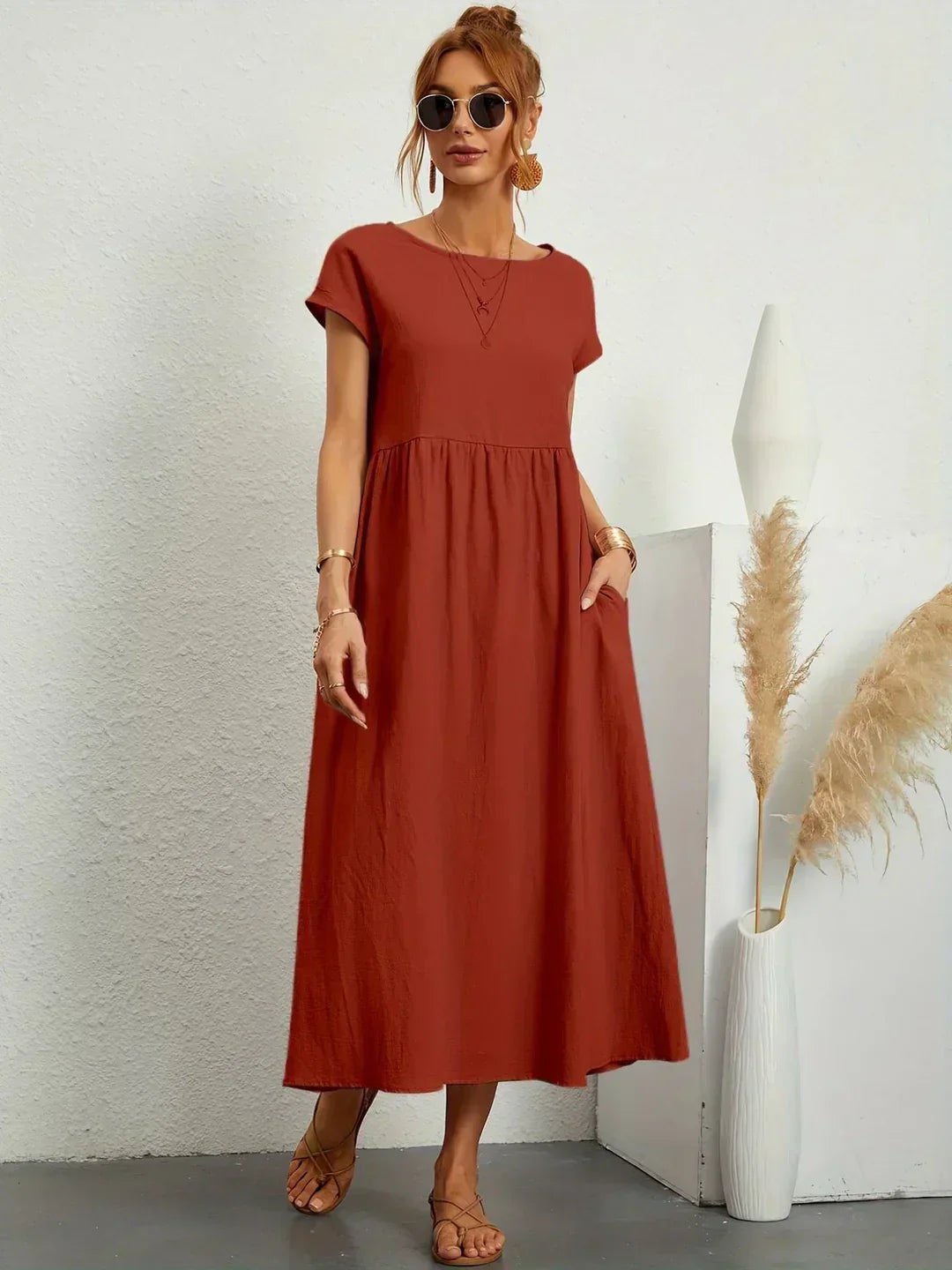 Anna™ – Entspanntes & Stylishes Midikleid