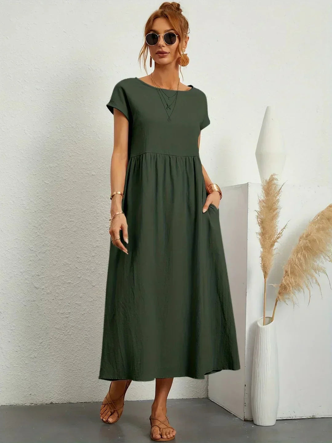 Anna™ – Entspanntes & Stylishes Midikleid