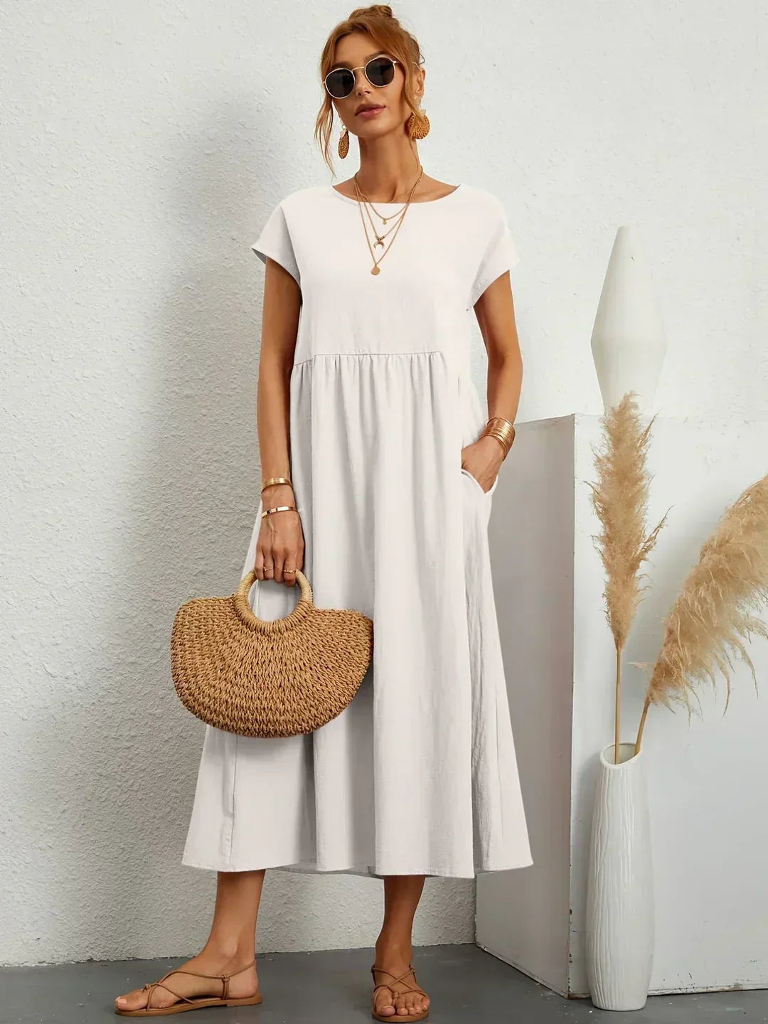 Anna™ – Entspanntes & Stylishes Midikleid