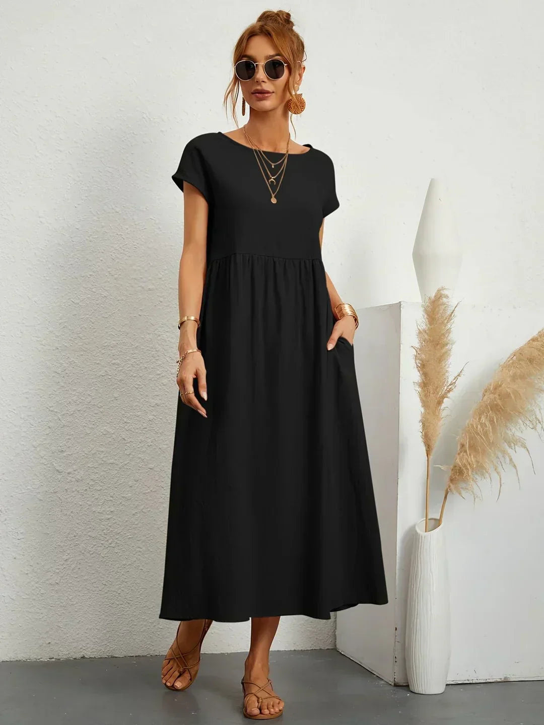 Anna™ – Entspanntes & Stylishes Midikleid