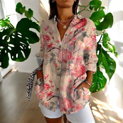Gisela™ - Vintage Blümchen Sommerliche Alltagsbluse