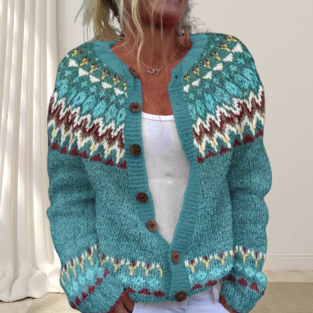 Virelle™ – Locker Gestrickte Schicke Strickjacke mit Muster