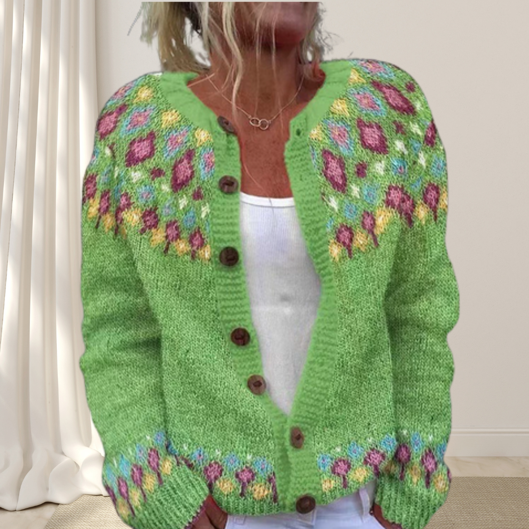 Virelle™ – Locker Gestrickte Schicke Strickjacke mit Muster