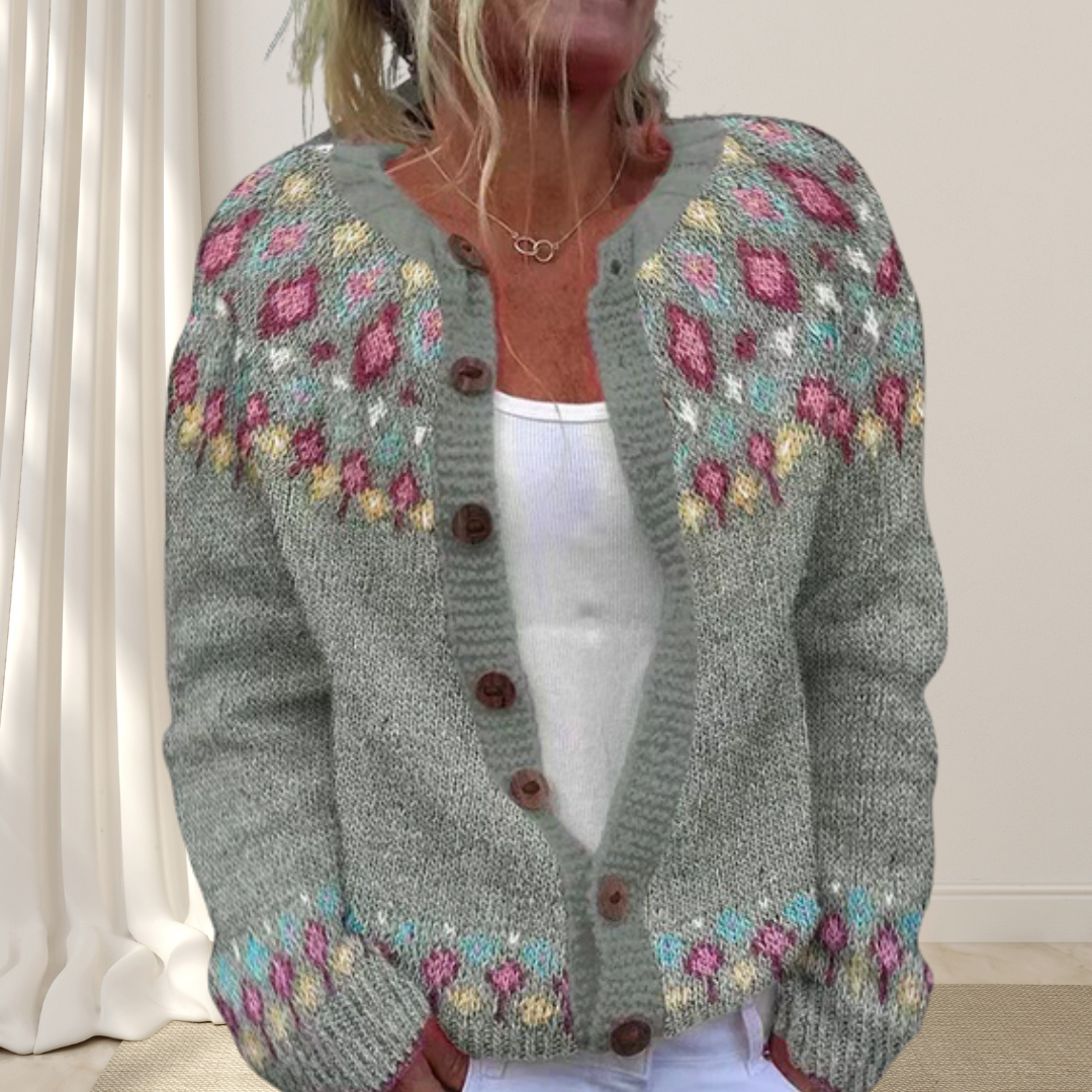 Virelle™ – Locker Gestrickte Schicke Strickjacke mit Muster