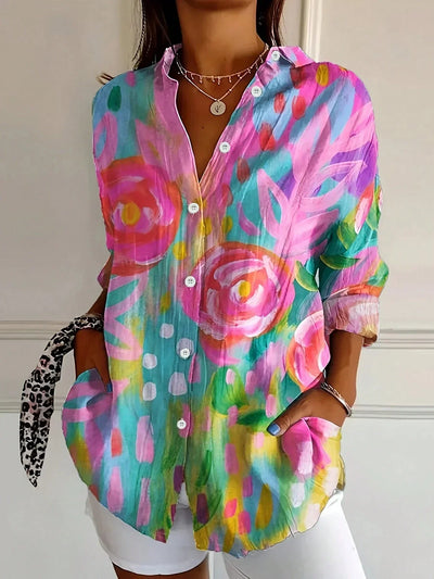 Zyra™ - Bequeme & bunte Bluse mit verspieltem Muster