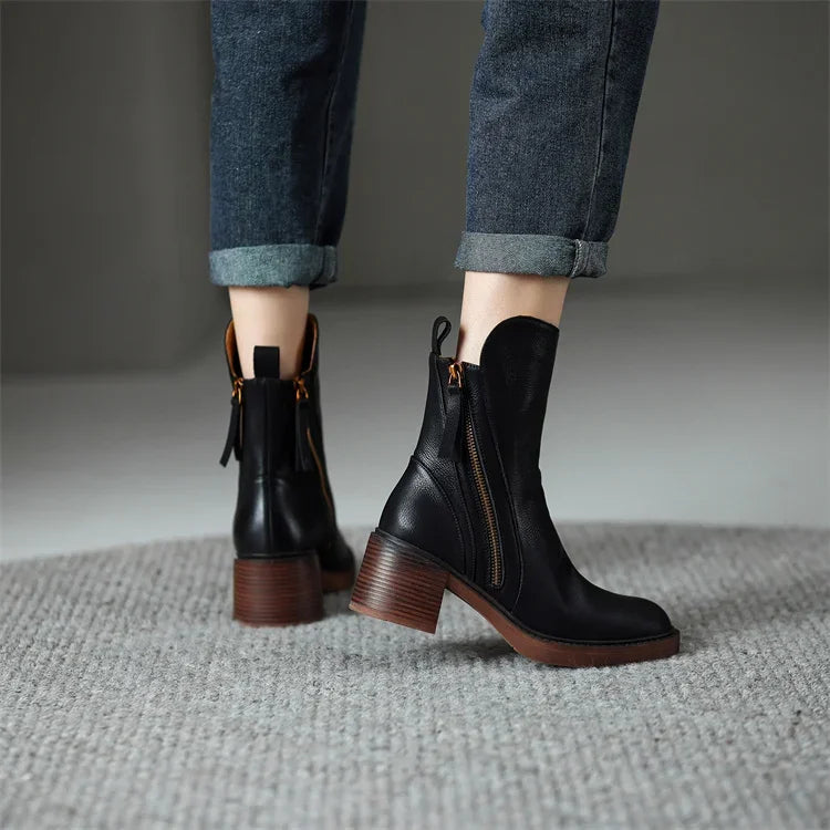 Novessa™ - Elegante und Bequeme Stiefel mit Absatz