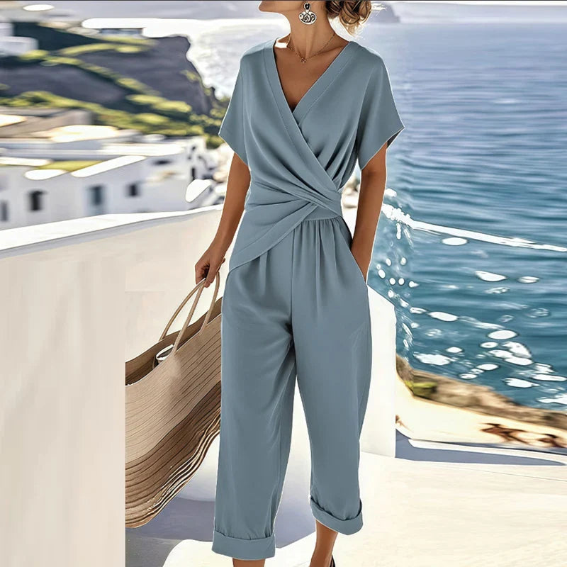 Silvane™ - Eleganter Overall mit Wickeloptik