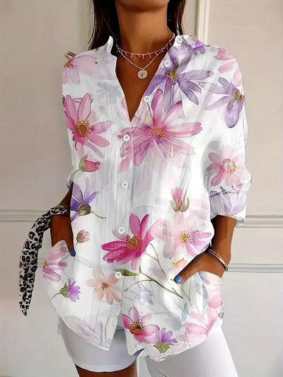 Zyra™ - Bequeme & bunte Bluse mit verspieltem Muster