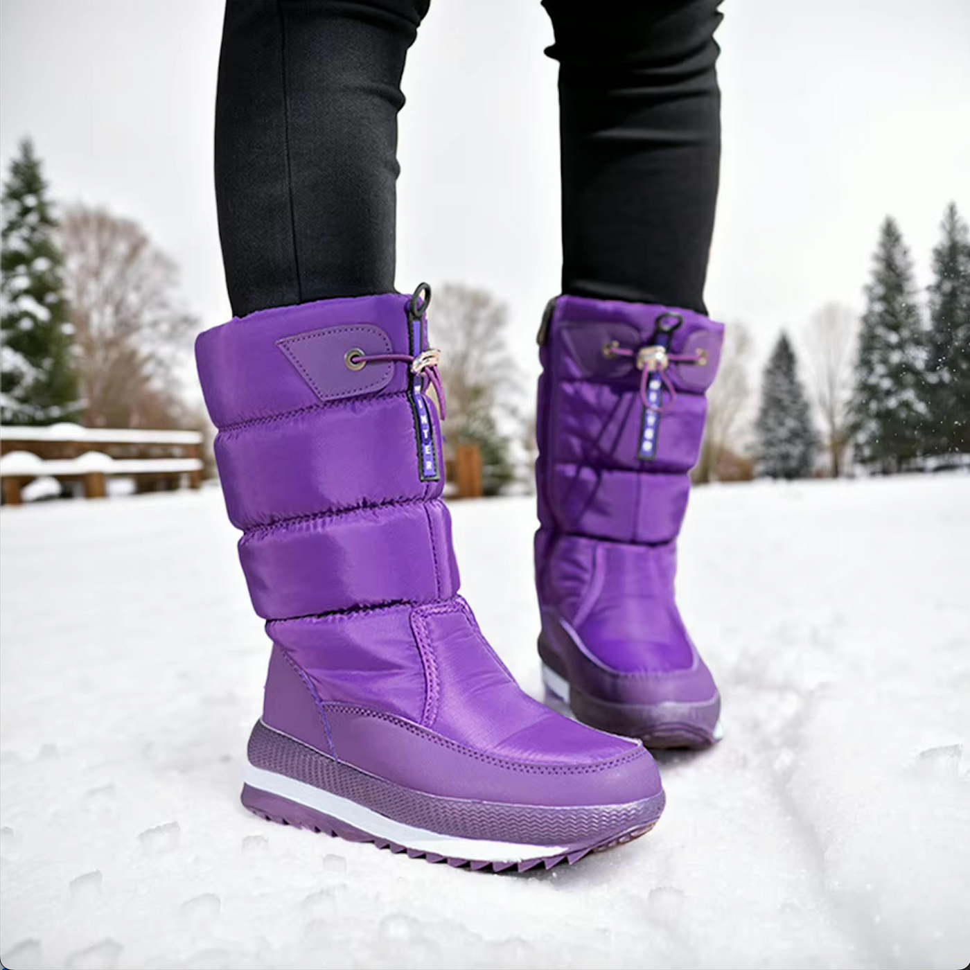 Sofie™ - Rutschfeste und Wasserdichte Schneestiefel aus Kunstfell