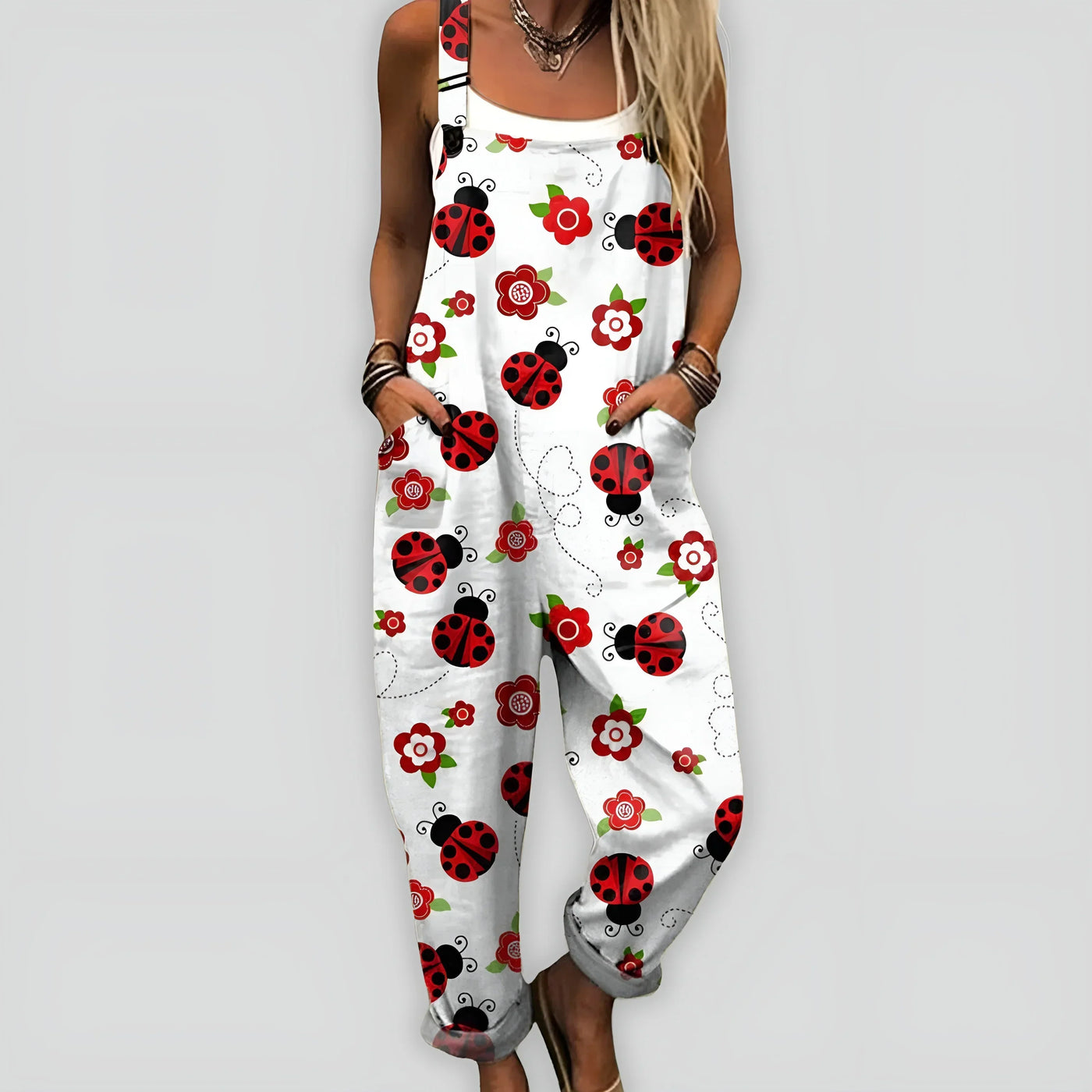 Faye™ – Bequemer und Stilvoller Jumpsuit mit Lockerer Passform