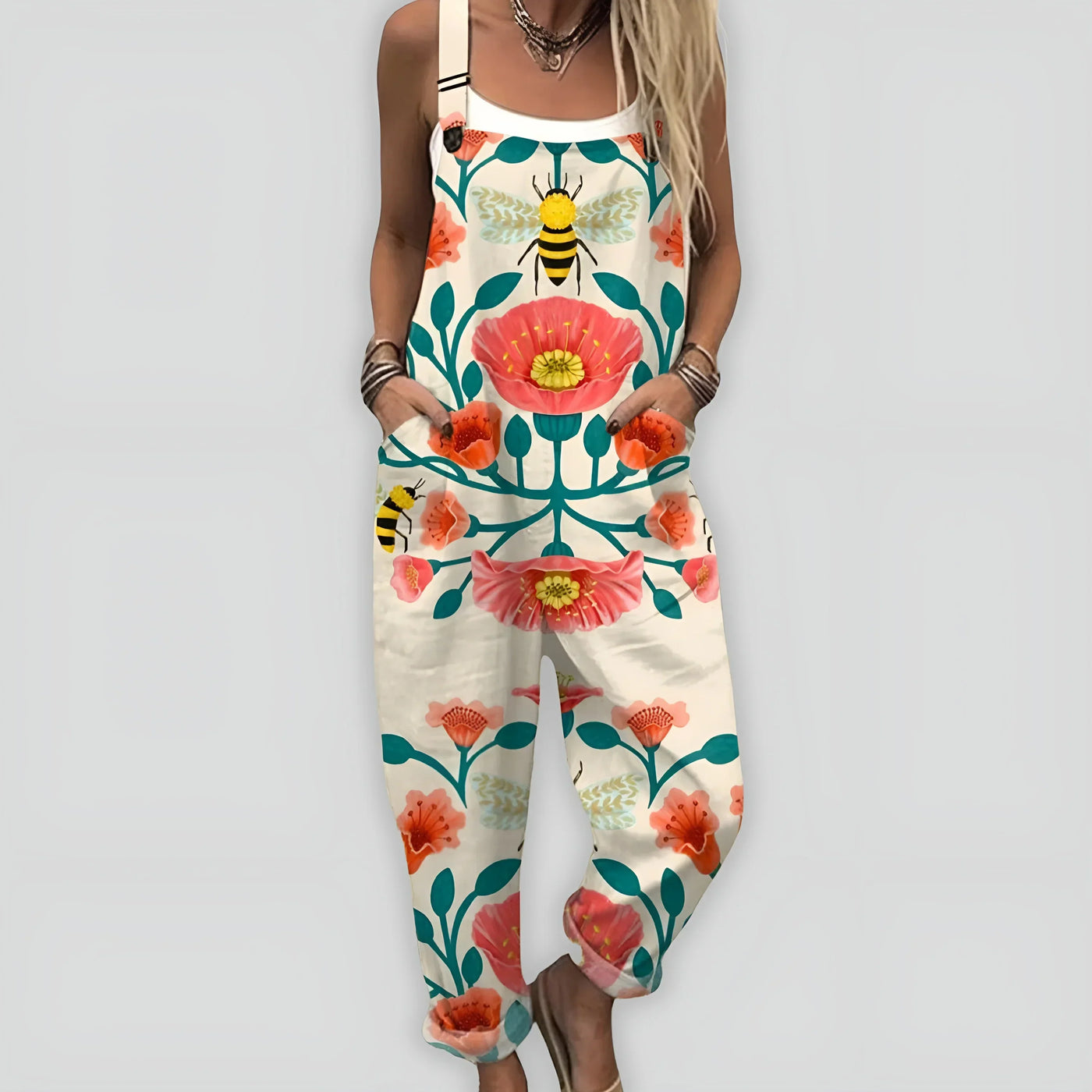 Faye™ – Bequemer und Stilvoller Jumpsuit mit Lockerer Passform