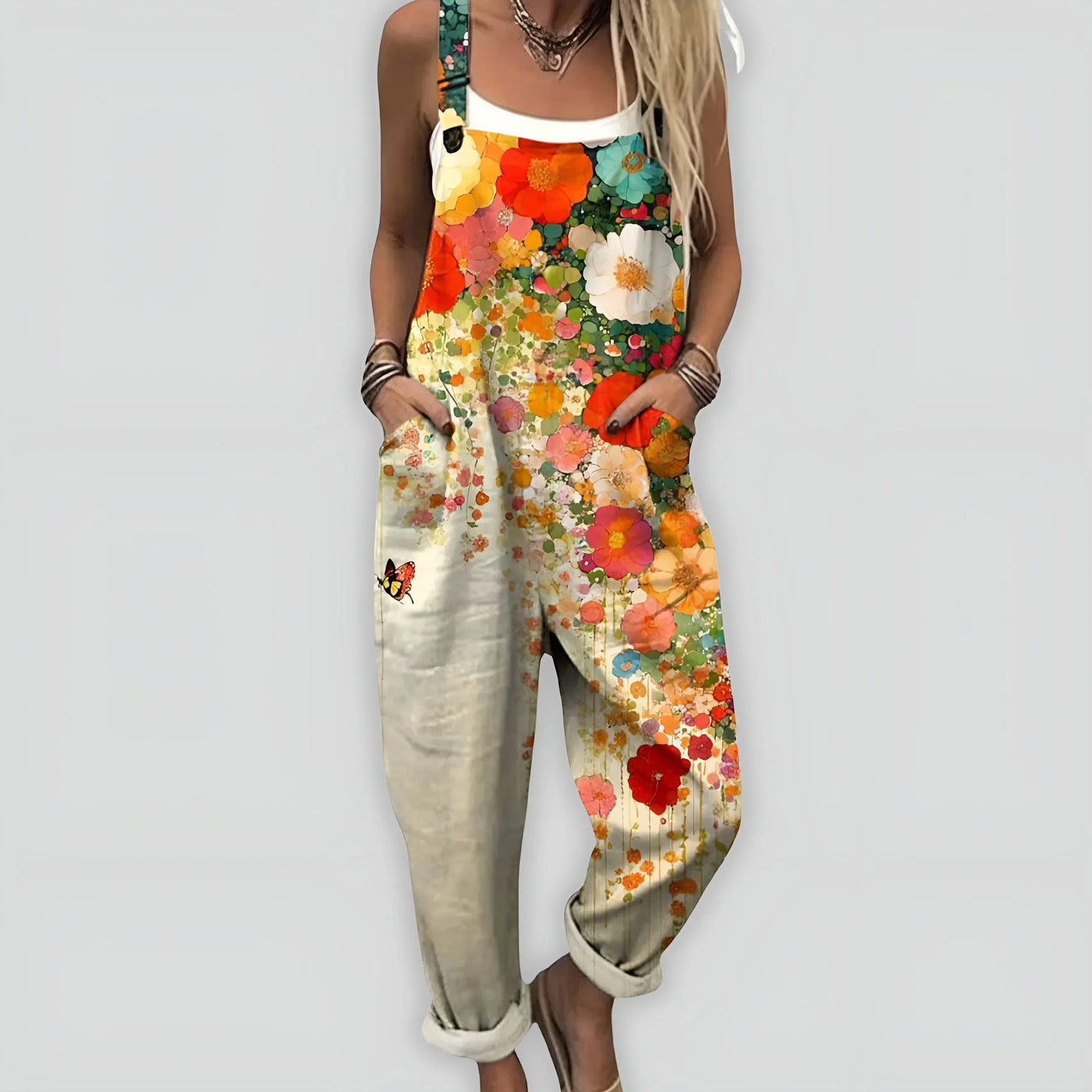 Faye™ – Bequemer und Stilvoller Jumpsuit mit Lockerer Passform