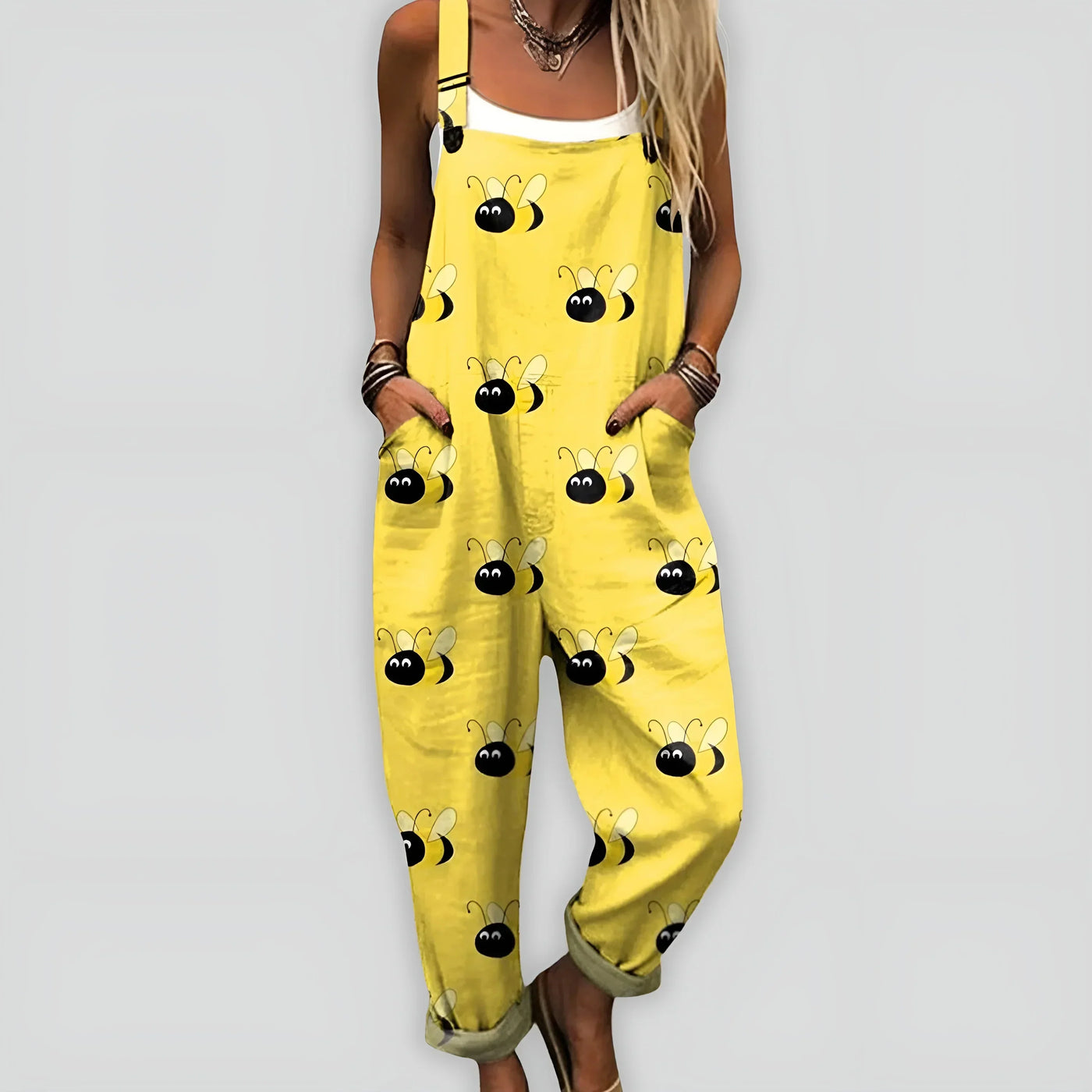Faye™ – Bequemer und Stilvoller Jumpsuit mit Lockerer Passform