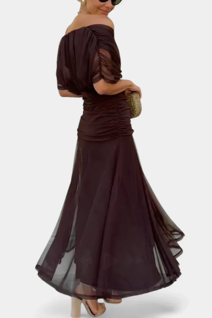 Florayne™ - Elegantes Fließendes Midikleid mit V-Ausschnitt