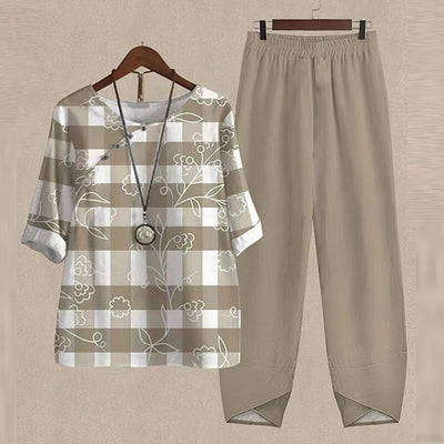 Evania™ – Elegantes und luftiges Set mit Bluse und Hose