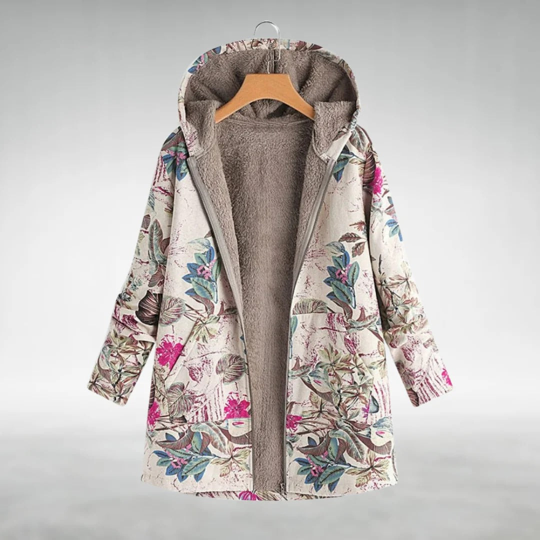 Fleural™ – Stilvolle Fleecejacke mit Blumenmuster