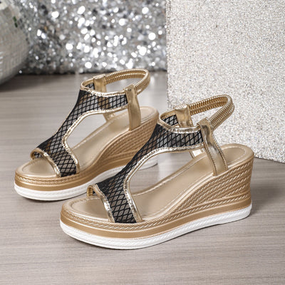 Inez™ – Elegante Orthopädische Slip-in-Sandalen für Damen mit Keilabsatz