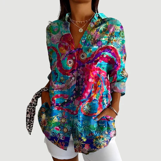Amalie™ | Bluse mit buntem Design